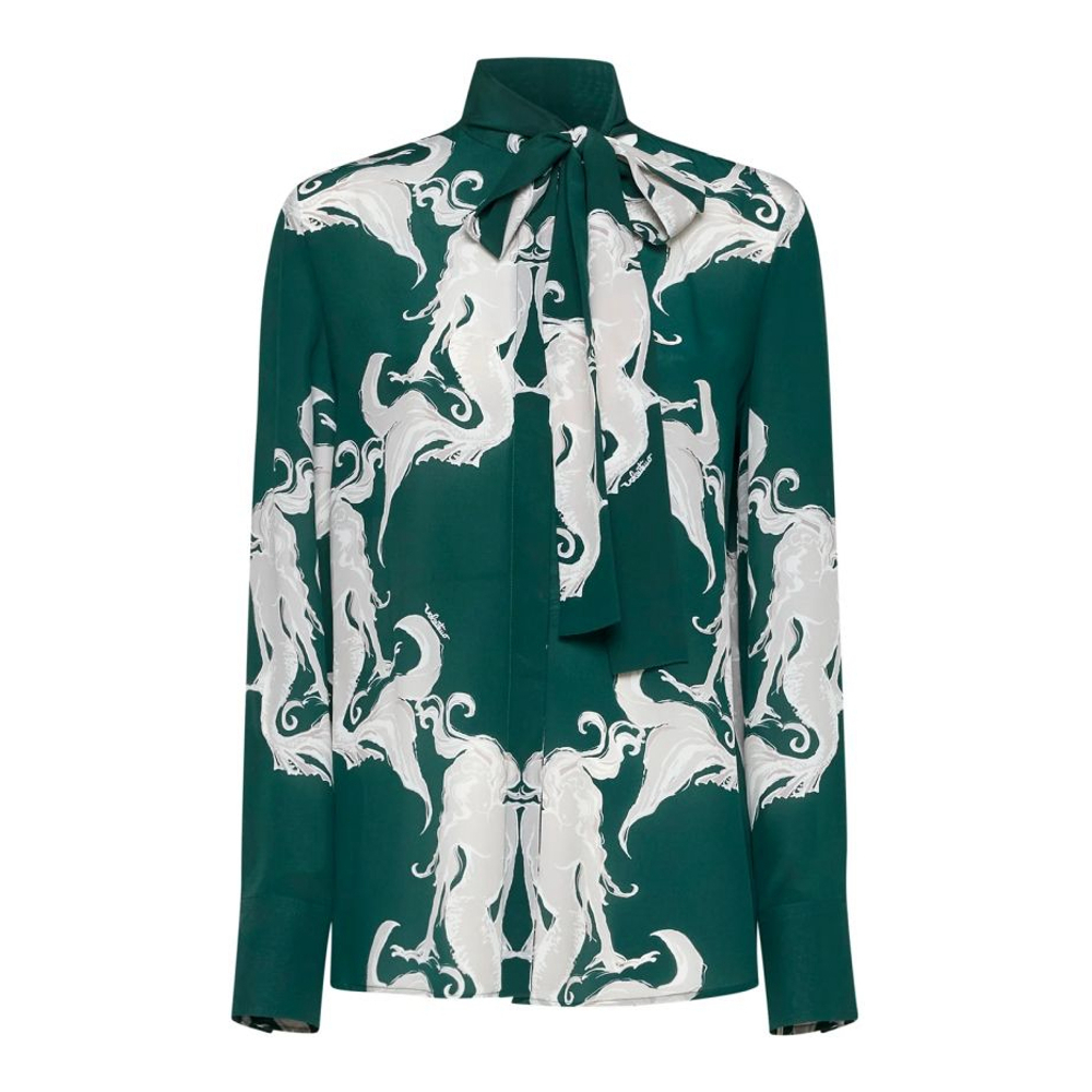 Women's 'Mermaid Printed' Long Sleeve Blouse