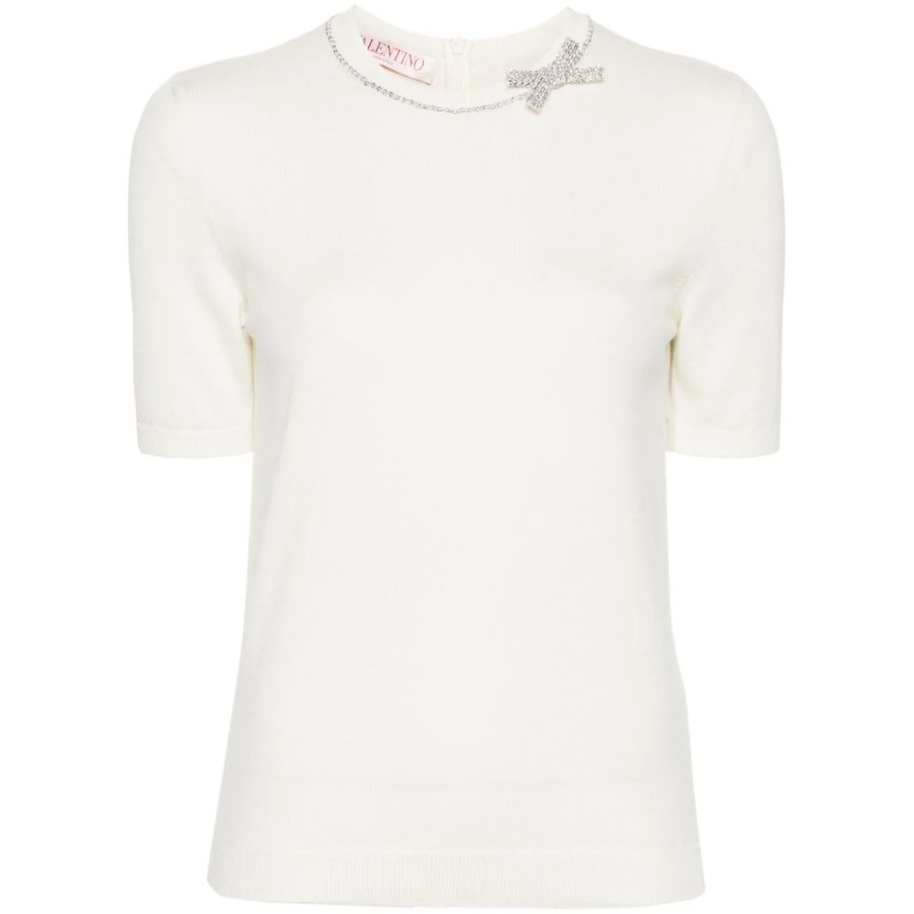 'Crystal-Embellished' Kurzarm Top für Damen