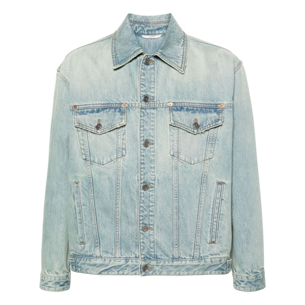 Men's 'Logo-Embossed' Denim Jacket