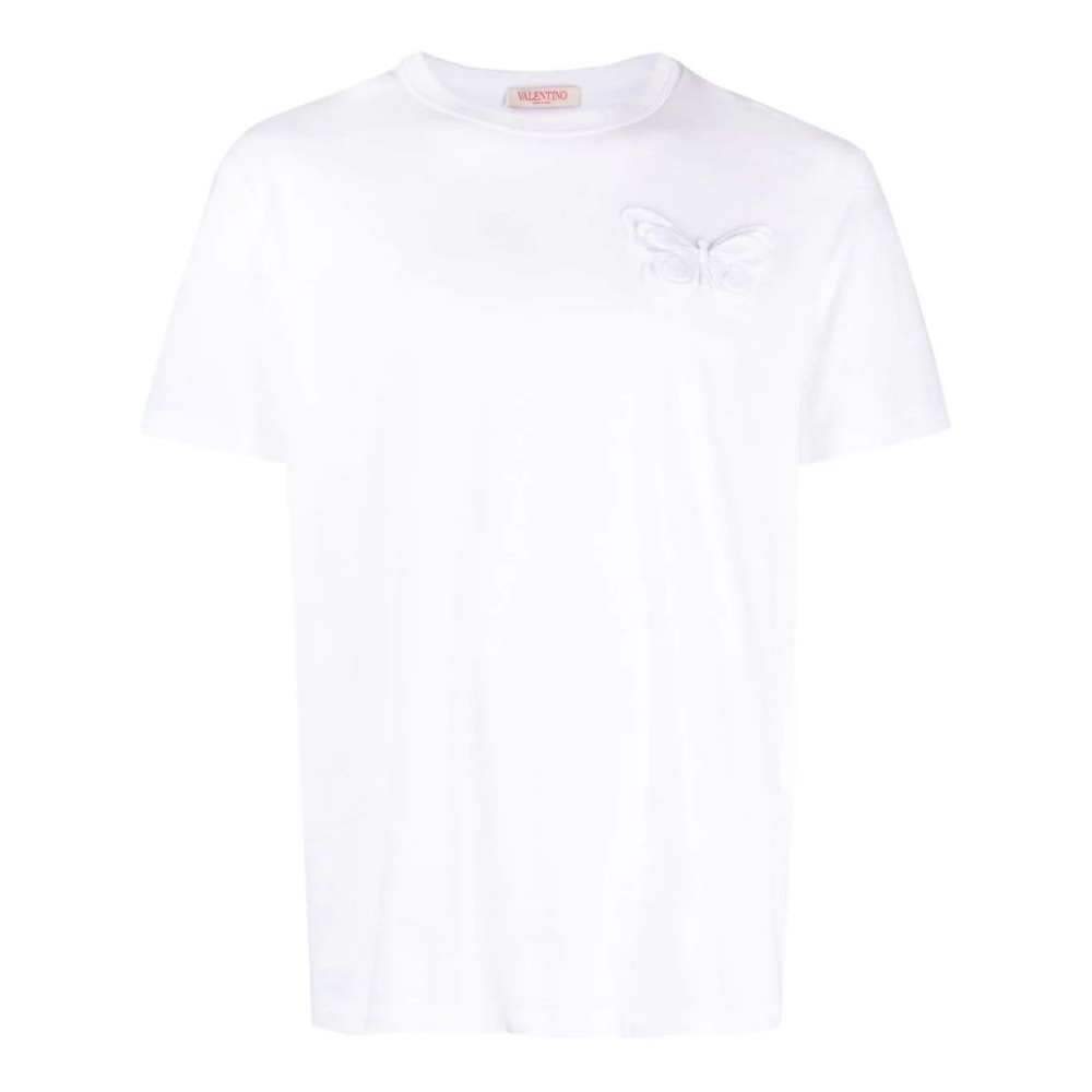 Men's 'Butterfly-Appliqué Logo-Print' T-Shirt