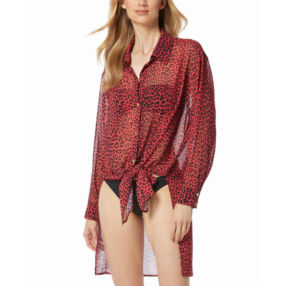 Chemise 'Animal Sheer Cover-Up' pour Femmes