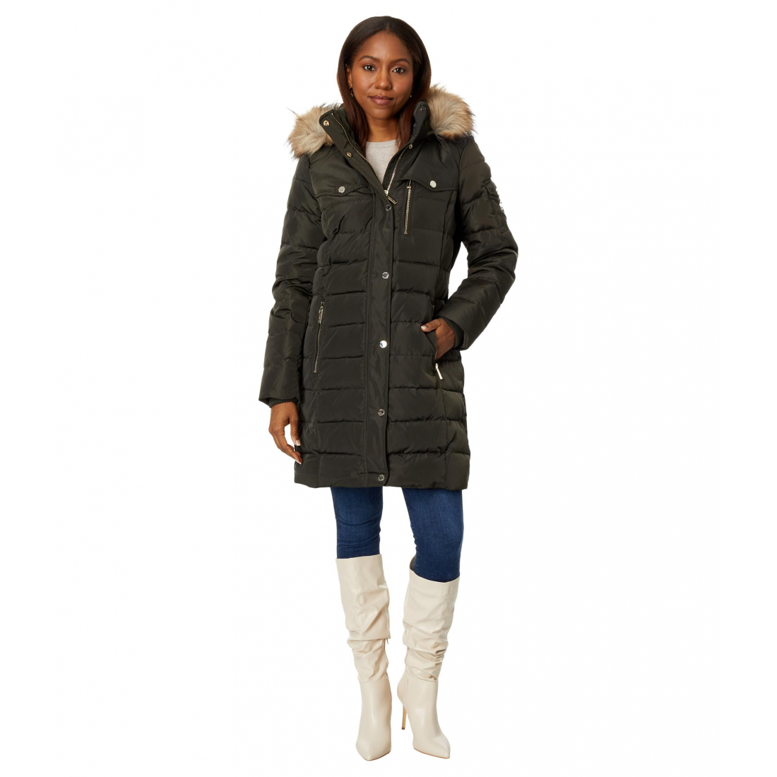 Women's 'Snap Front Down' Puffer Jacket