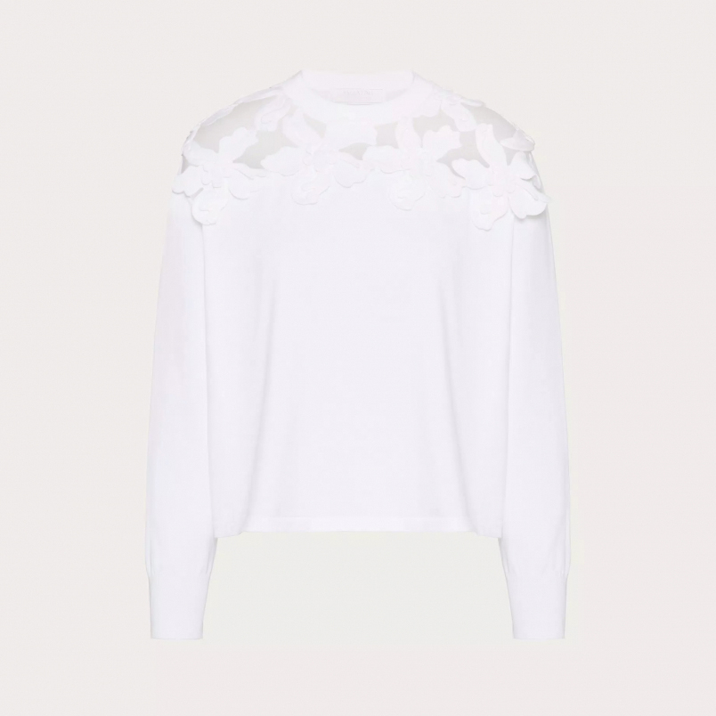 'Embroidered' Pullover für Damen