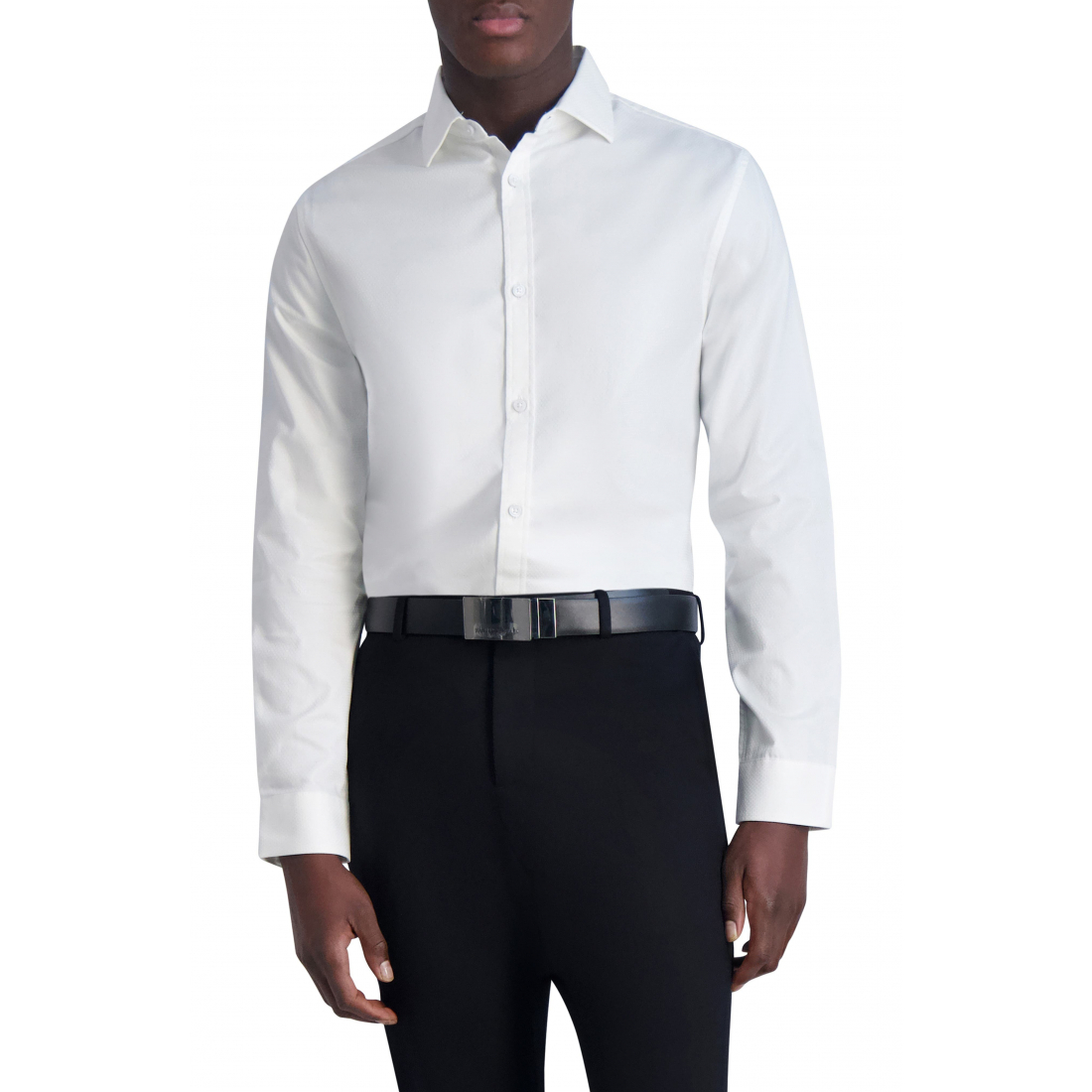 'Jacquard Hexagon Slim Fit Dress Shirt' pour Hommes