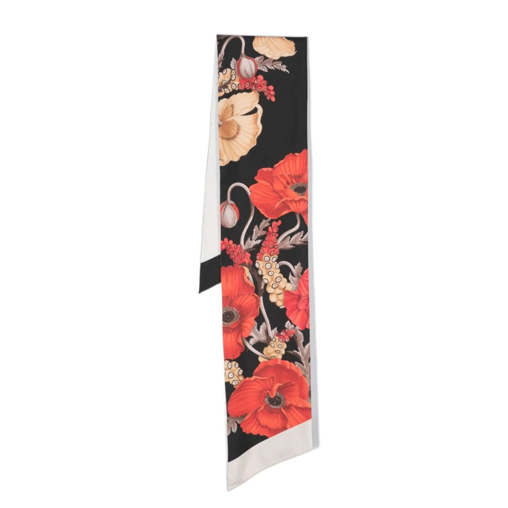 'Poppies-Print Bandeau' Schal für Damen