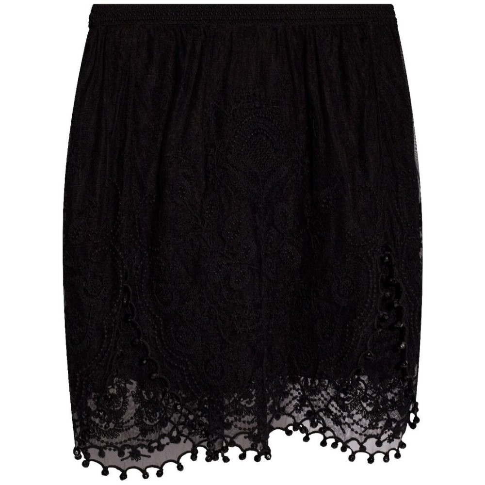 Women's 'Viny Lace-Detailing' Mini Skirt