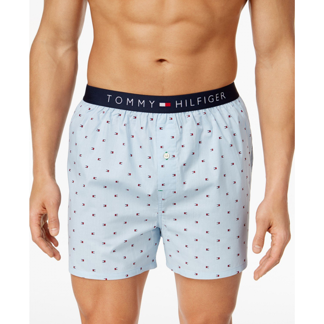 Men's 'Flag Logo Printed Cotton Boxers'