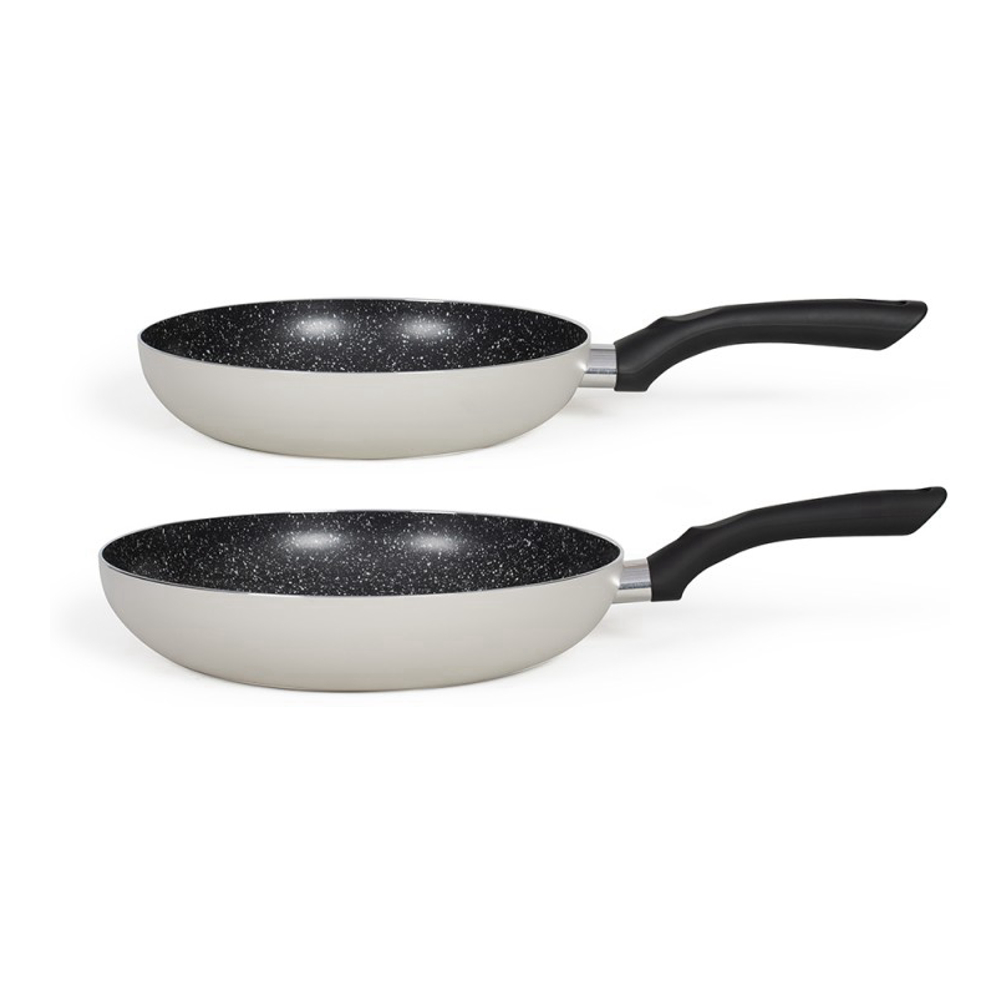 Set Of 2 Stone-Look Frying Pans