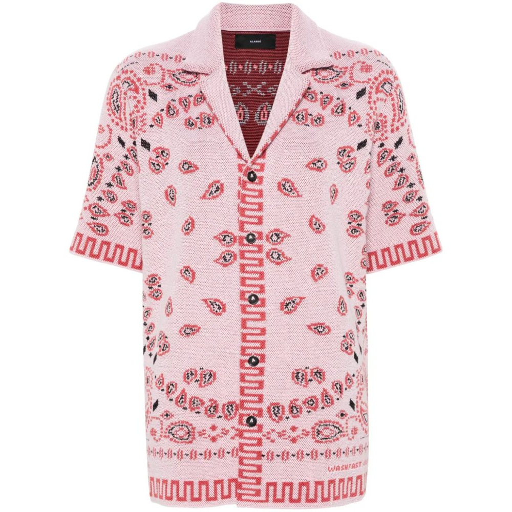 'Bandana Knitted Bowling' Kurzärmeliges Hemd für Damen