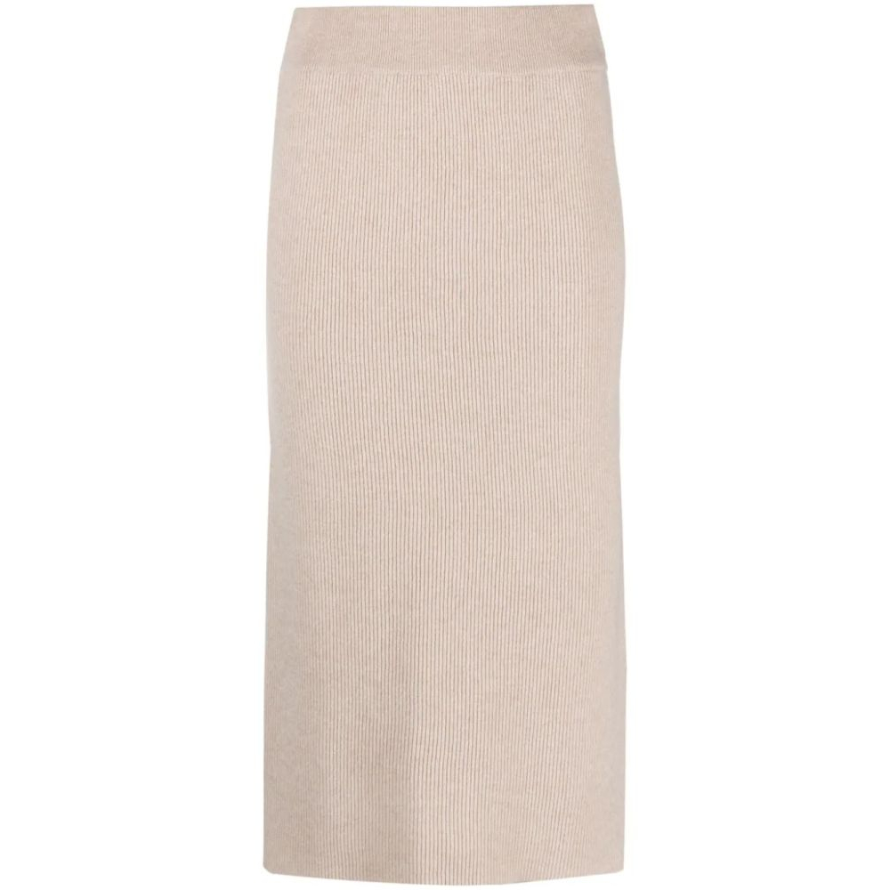 Women's 'Ribbed Straight' Midi Skirt