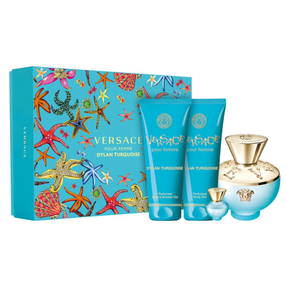 Coffret de parfum 'Dylan Turquoise Pour Femme' - 4 Pièces