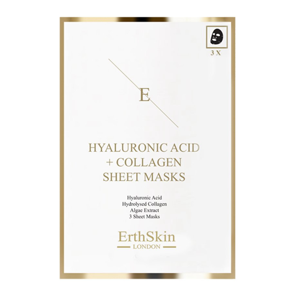 'Hyaluronic Acid & Collagen' Sheet Mask Set - 3 Pieces