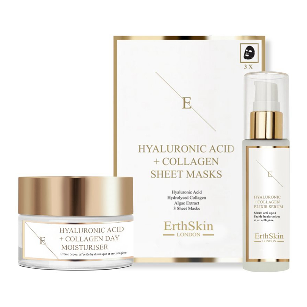 Set de soins anti-âge 'Hyaluronic Acid & Collagen' - 3 Pièces