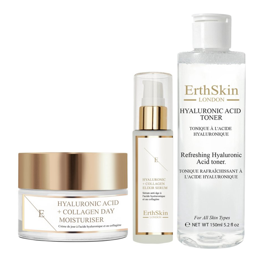 'Hyaluronic Acid + Hyaluronic Acid & Collagen' Anti-Aging Care Set - 3 Pieces