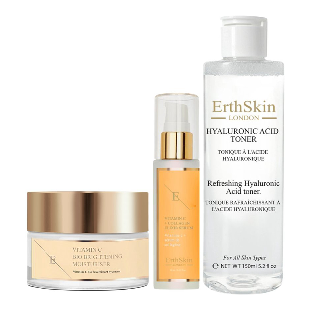 'Vitamin C + Hyaluronic Acid + Collagen' Anti-Aging-Pflegeset - 3 Stücke