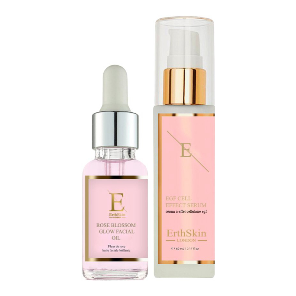 'EGF Cell Effect + Rose Blossom' Anti-Aging Care Set - 2 Pieces