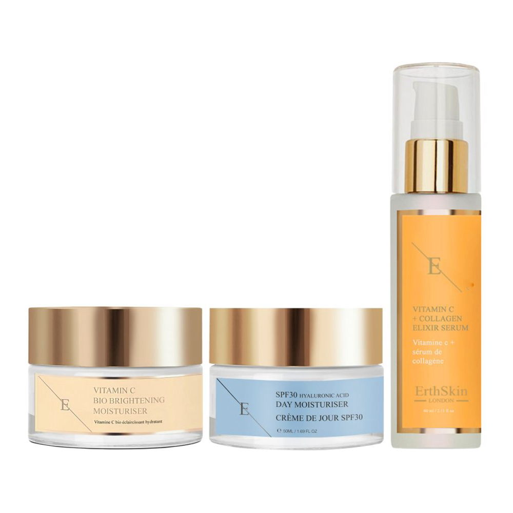 'Vitamin C + Collagen + Hyaluronic Acid' Anti-Aging-Pflegeset - 3 Stücke