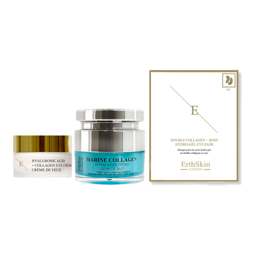 'Marine Collagen + Hyaluronic Acid + Collagen + Double Collagen' Anti-Aging-Pflegeset - 3 Stücke