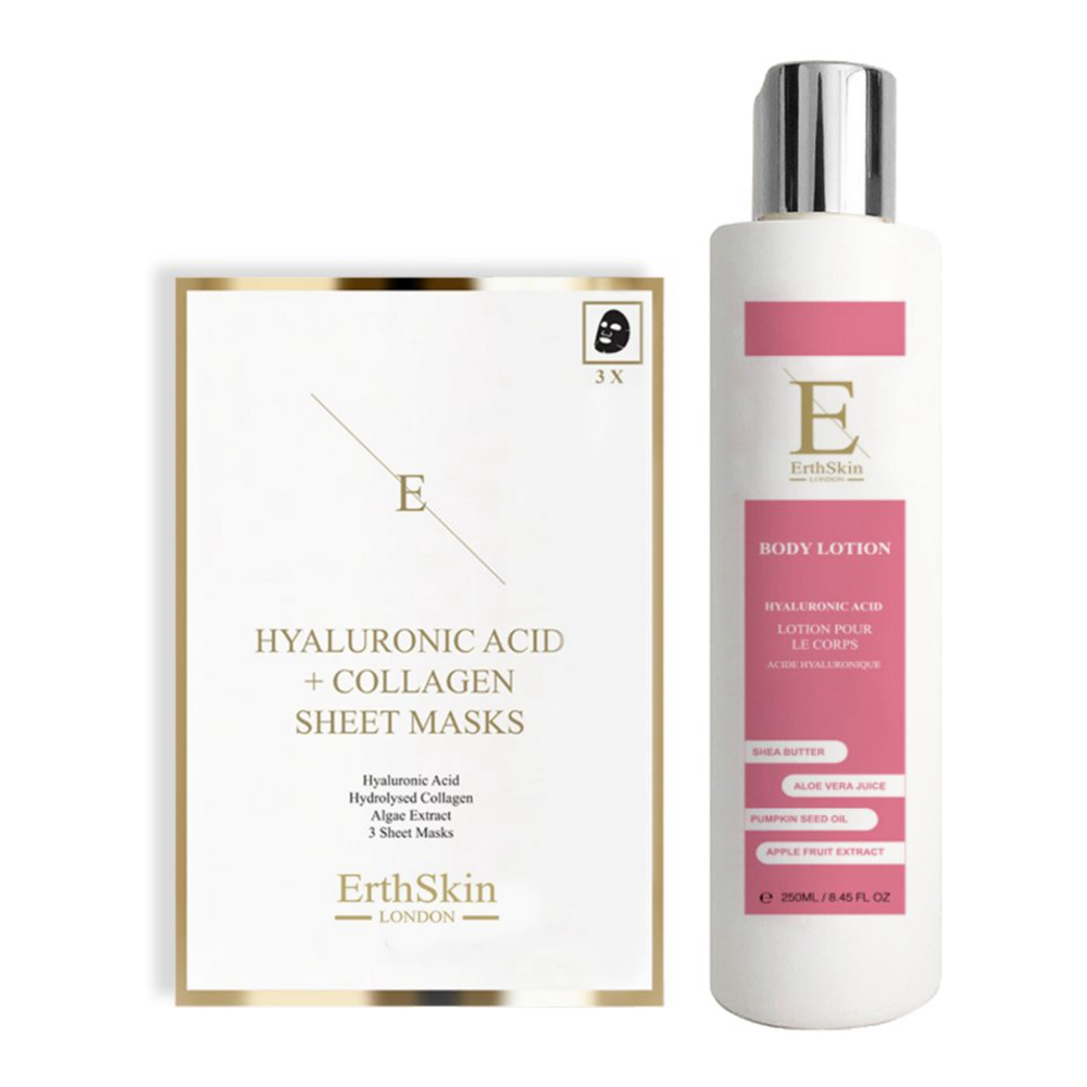 Ensemble de soins du corps 'Hyaluronic Acid + Collagen + Hyaluronic Acid & Collagen' - 2 Pièces