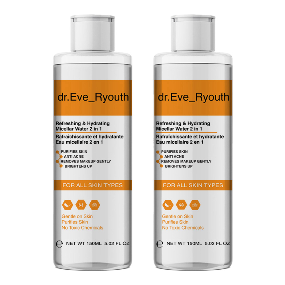 Eau micellaire 'Refreshing And Hydrating 2 In 1' - 150 ml, 2 Pièces