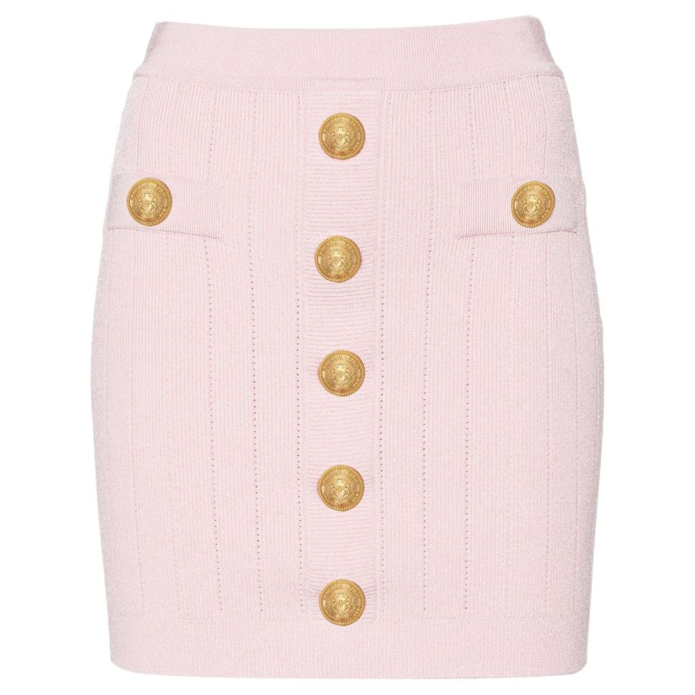 Women's 'Buttoned Knitted' Mini Skirt