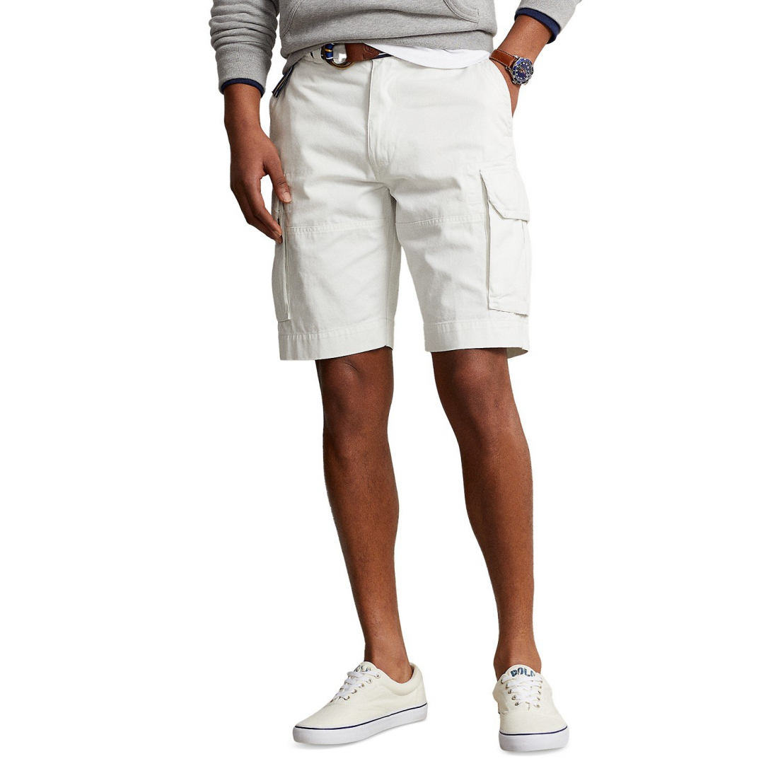 'Relaxed Fit Twill' Cargoshorts für Herren