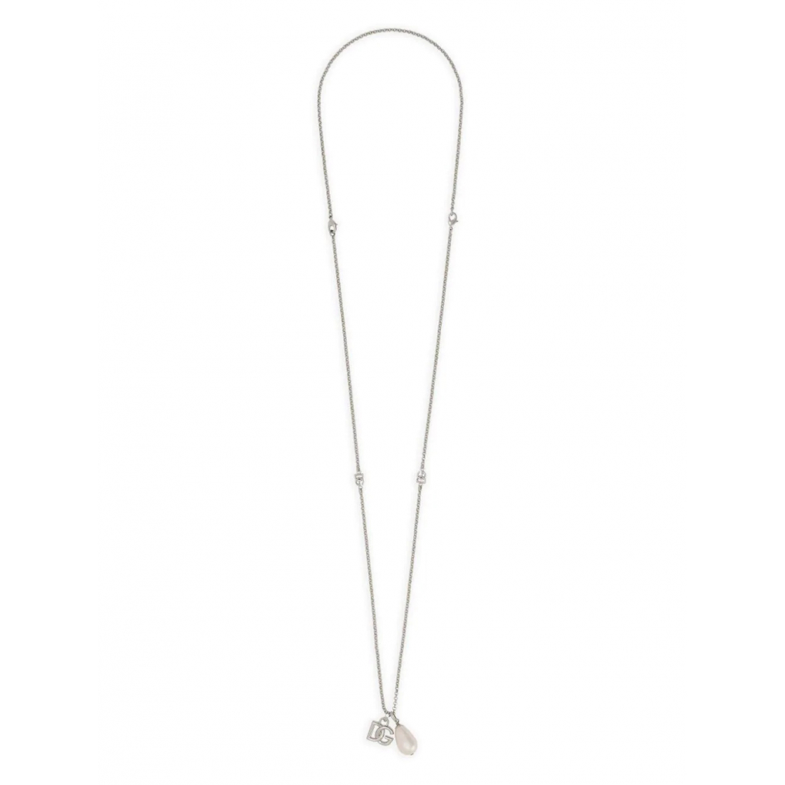 Collier 'Logo-Plaque Pearl-Pendant'