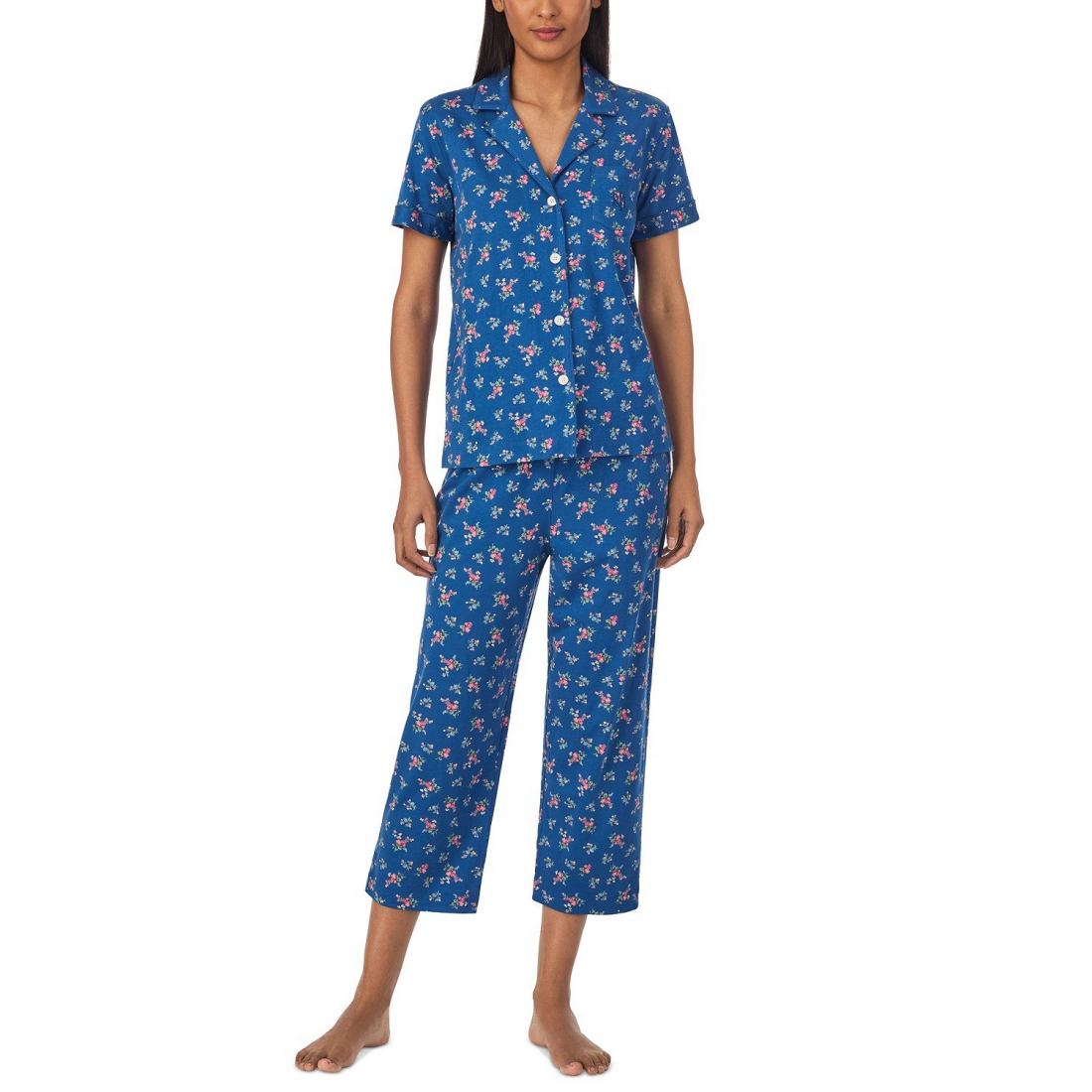 Printed Capri Pajamas Set für Damen