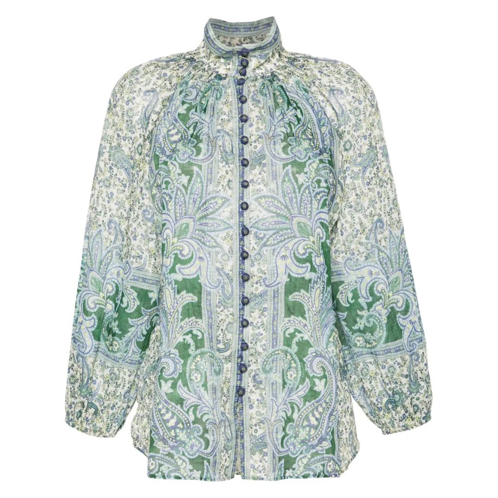 Women's 'Ottie Paisley-Print' Long Sleeve Blouse