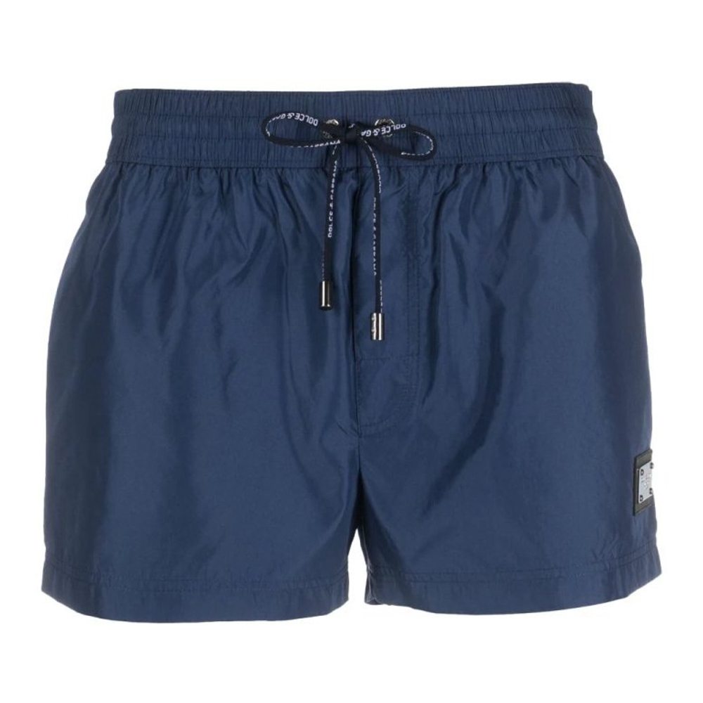 Men's 'Logo-Plaque' Swimming Shorts