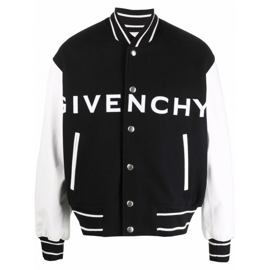 Men's 'Contrasting-Sleeves' Bomber Jacket