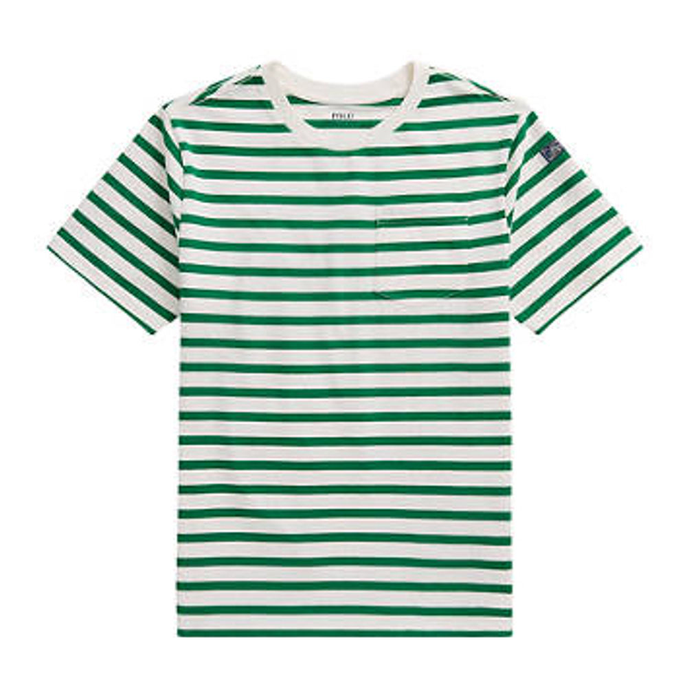 T-shirt 'Striped Cotton Jersey Pocket' pour Grands garçons