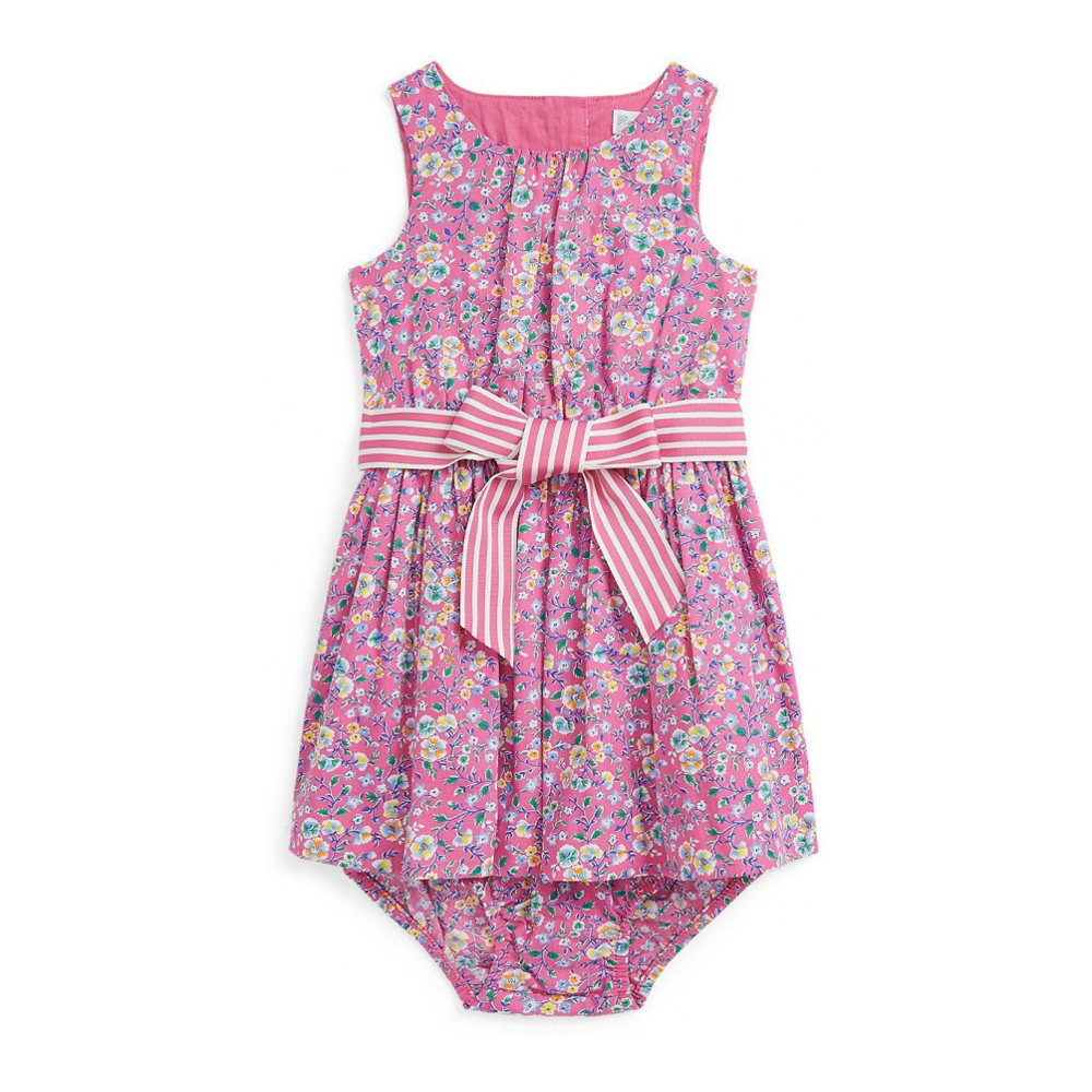 'Floral Cotton Poplin Dress' pour Bébés filles