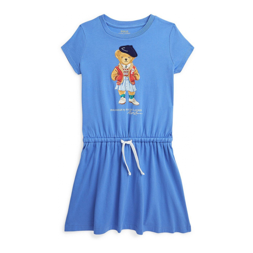'Polo Bear' T-Shirt-Kleid für kleinkind & kleine Mädchen