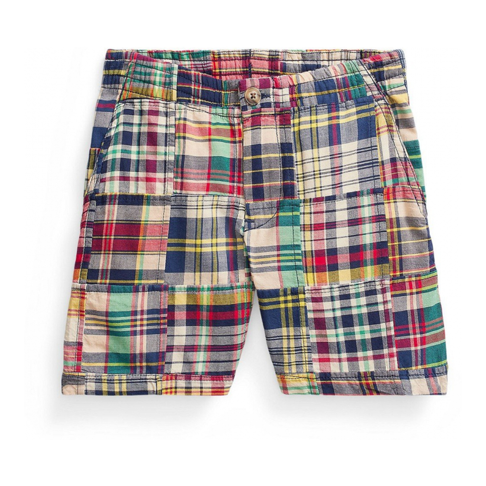 Short 'Prepster Patchwork Madras' pour Enfant et petit garçon