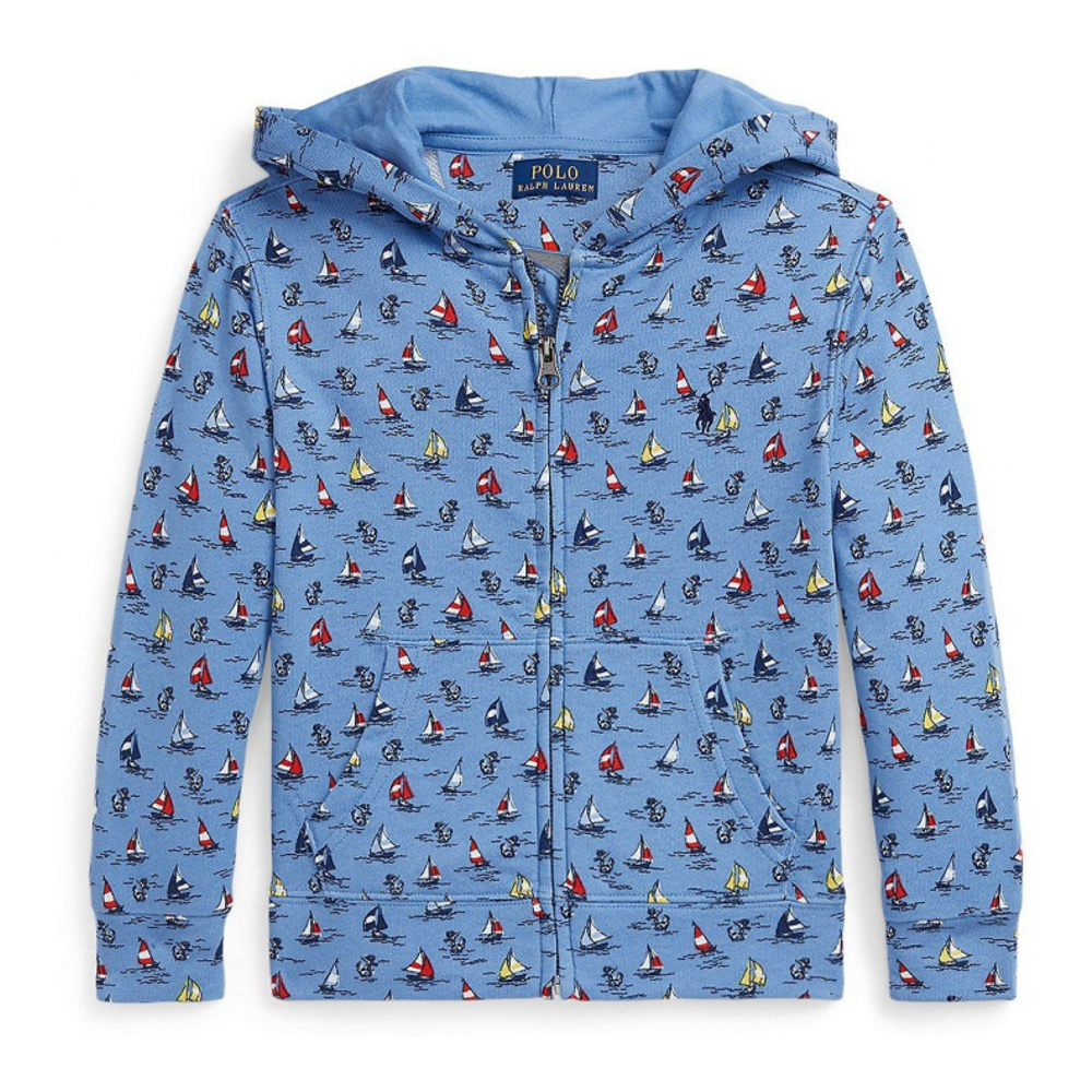 Toddler & Little Boy's 'Sailboat Spa Terry Full-Zip' Hoodie