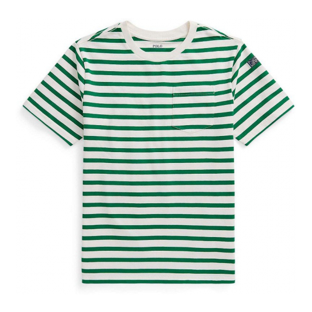 Toddler & Little Boy's 'Striped Pocket' T-Shirt