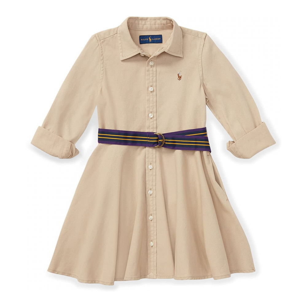 Robe chemise 'Belted Chino' pour Petites filles