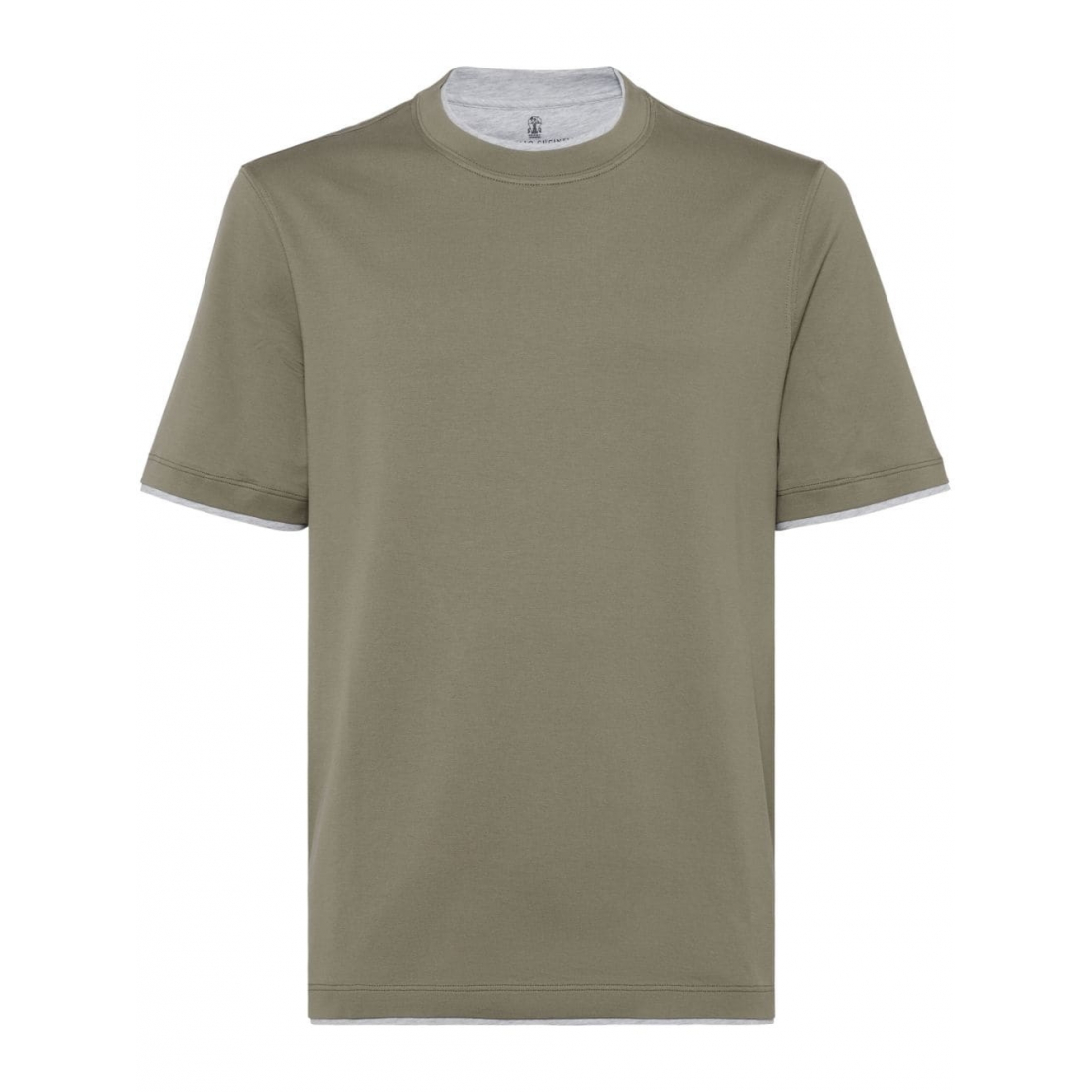 'Contrast-Trim' T-Shirt für Herren