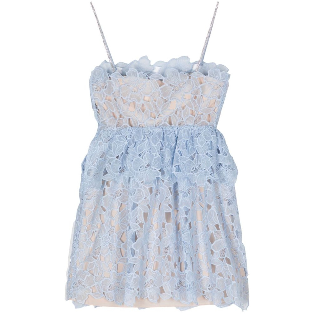 Robe mini 'Corded-Lace Sheer' pour Femmes