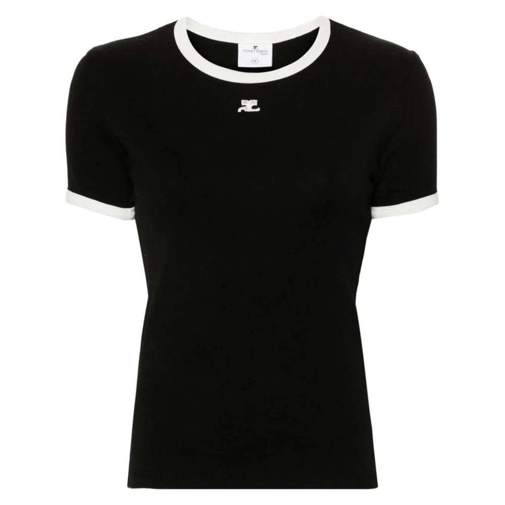 T-shirt 'Logo-Patch Contrasting-Trim' pour Femmes