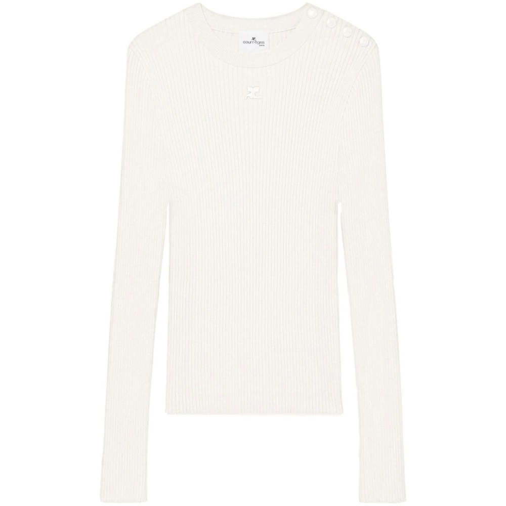 'Logo-Embroidered Ribbed' Pullover für Damen