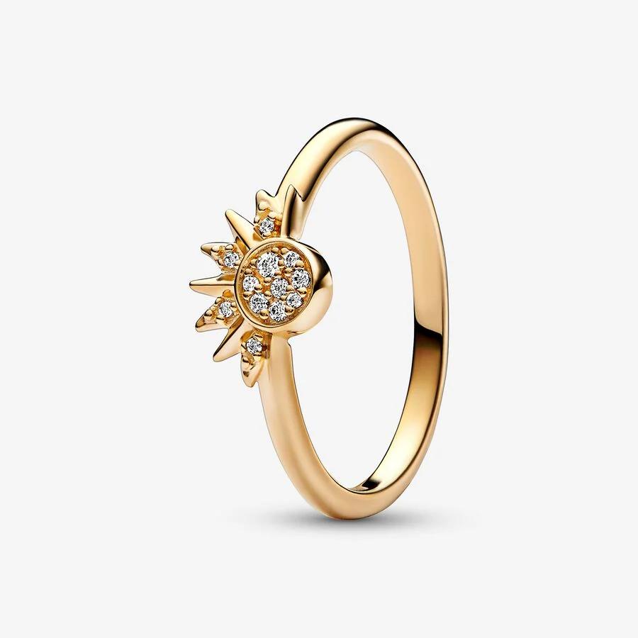 'Celestial Sparkling Sun' Ring für Damen