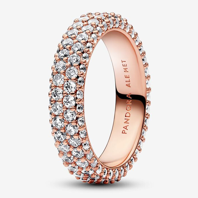 'Timeless Pavé Double-row' Ring für Damen