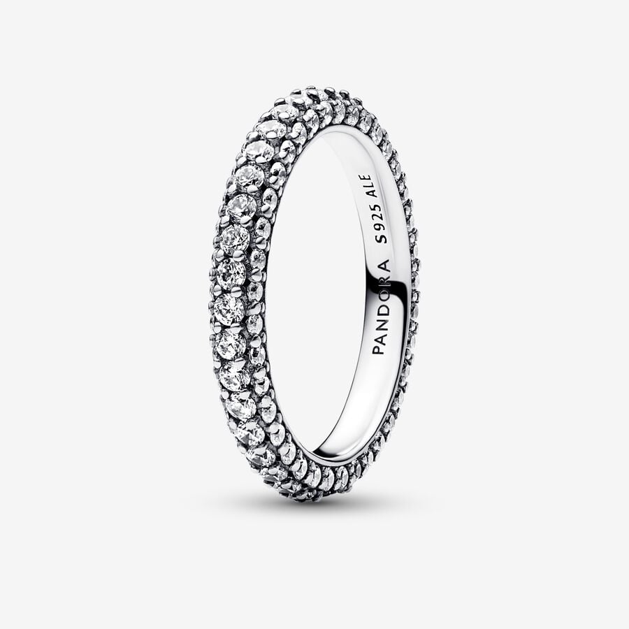 'Timeless Pavé Single-row' Ring für Damen