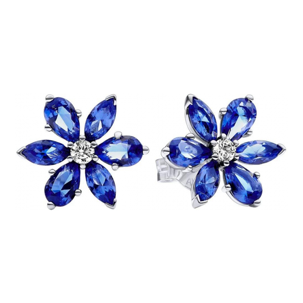 Boucles d'oreilles 'Sparkling Blue Herbarium Cluster' pour Femmes