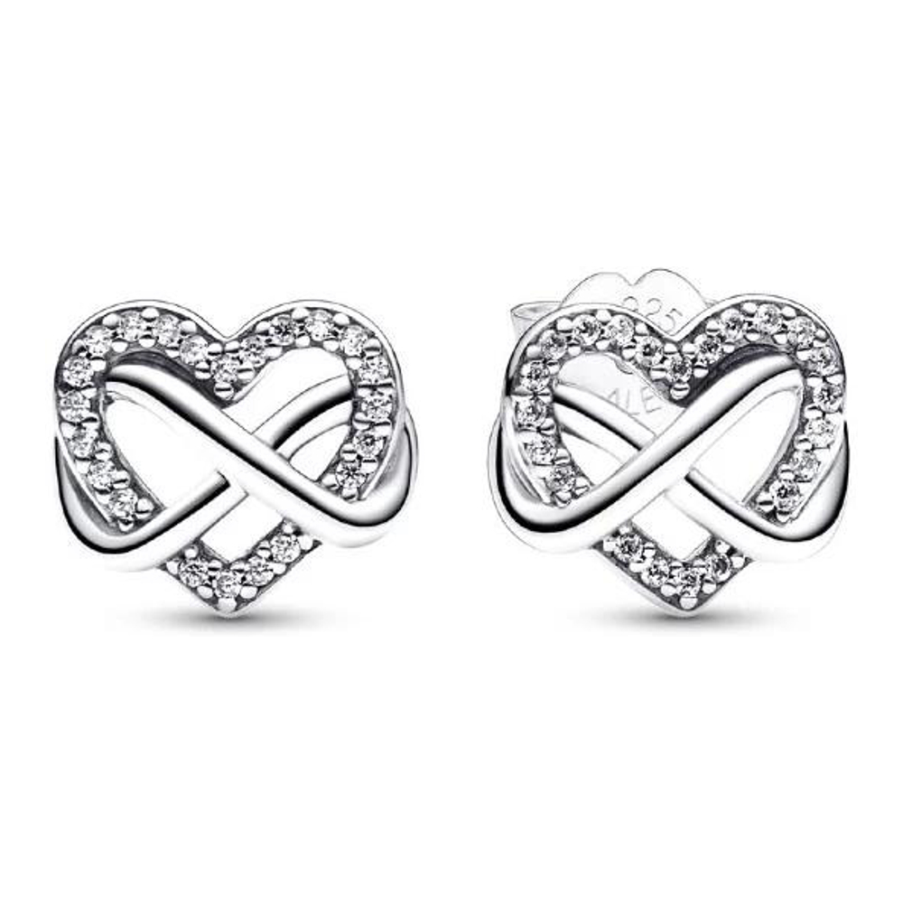 Boucles d'oreilles 'Sparkling Infinity Heart' pour Femmes