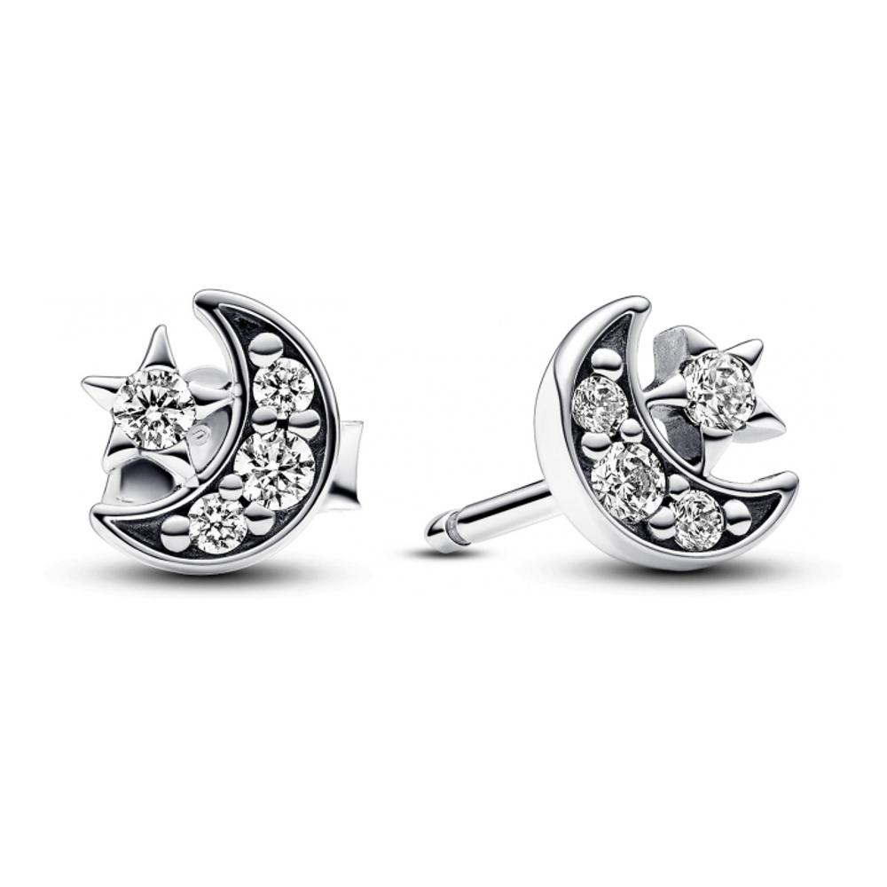 Women's 'Sparkling Moon & Star' Earrings