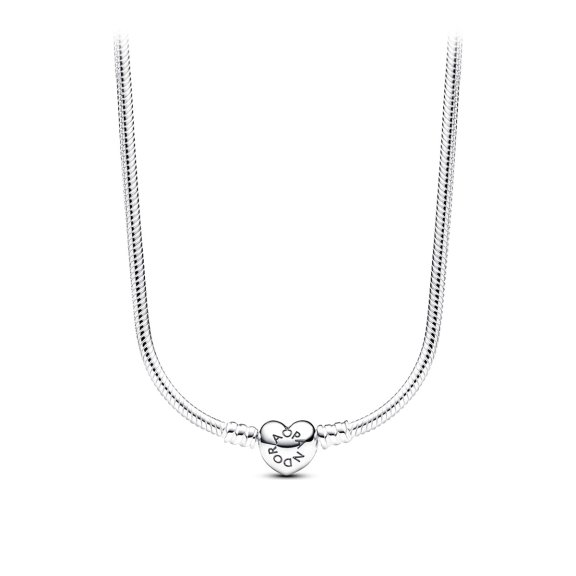 Women's 'Heart Clasp Snake' Necklace