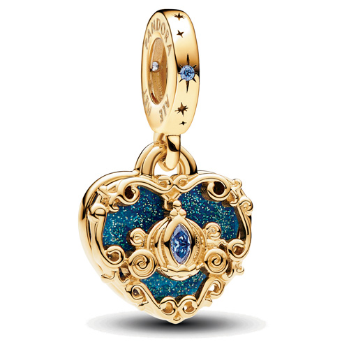 'Cinderella's Carriage & Heart' Charm für Damen